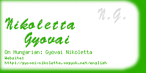 nikoletta gyovai business card
